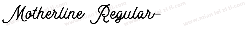 Motherline Regular字体转换